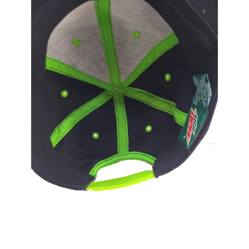 Vtg Mountain Dew Embroidered PepsiCo Checkered Trucker Snapback Hat Cap NWOT